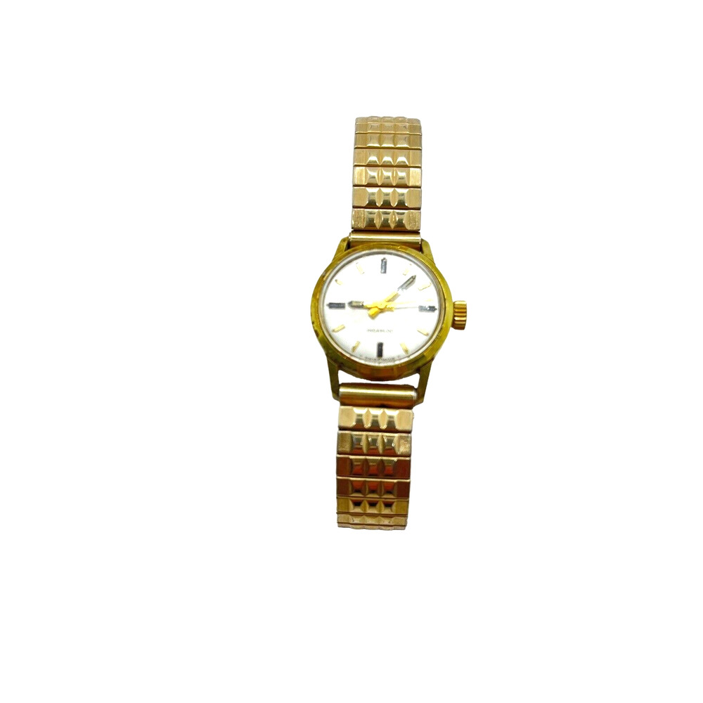 Voltaire Incabloc Watch Women's Vintage Swiss Waterproof Scuffed Gold Tone